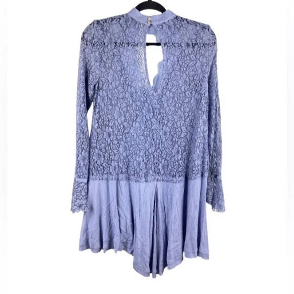 ‼️SOLD ‼️Free People Tell Tale Tunic Mini Dress XS Lace Semi Sheer - Picture 3 of 3